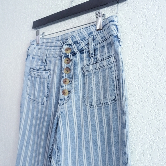Anthropologie X Pilcro And The Letterpress Striped Button-fly Jeans - Picture 7 of 8